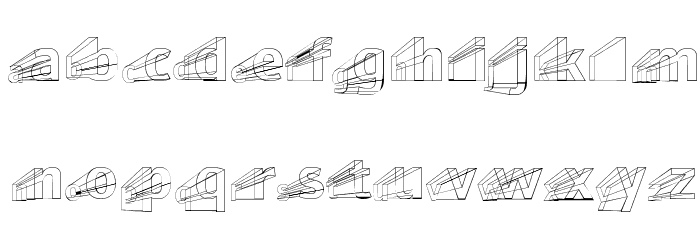 Erectlorite Reft Font LOWERCASE
