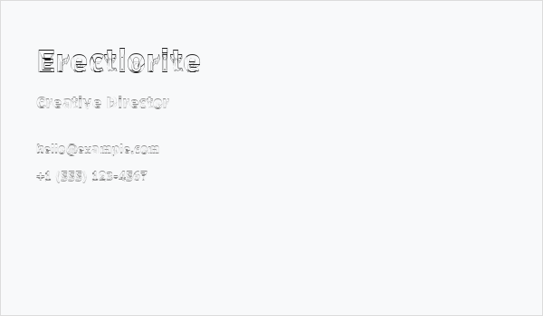 Erectlorite Business Card