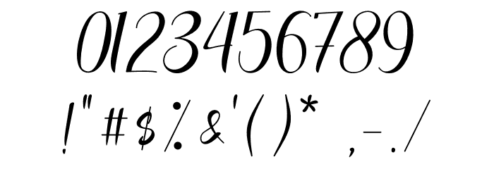 Erfana Font OTHER CHARS