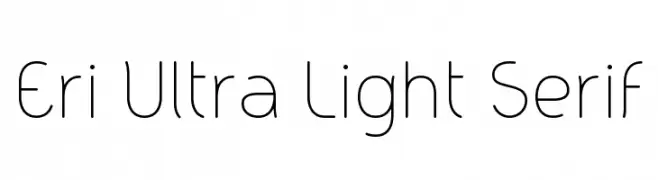 Eri Ultra Light Serif 