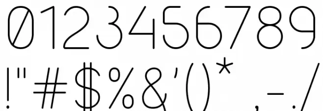 Eri Ultra Light Serif Font OTHER CHARS