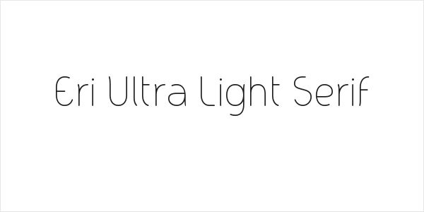 Eri Ultra Light Serif Logo