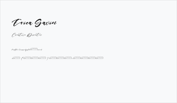Erica Gavin Business Card