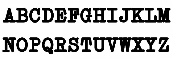 Erica Type Bold フォント 大文字