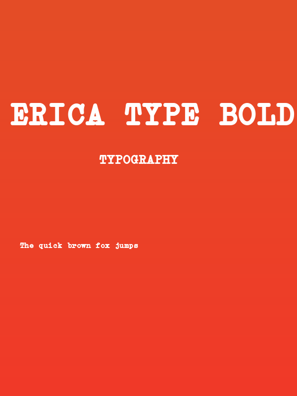 Erica Type Bold Poster