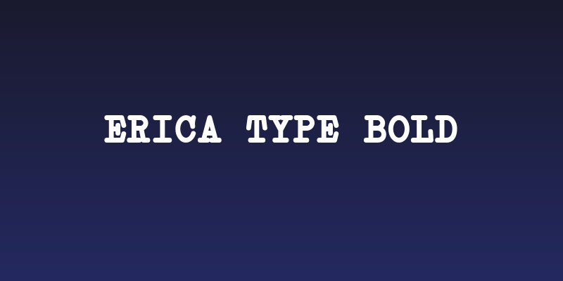 Erica Type Bold Social Header