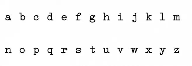 Erica Type Italic Schriftart Kleinbuchstaben