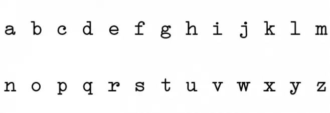 Erica Type Italic फ़ॉन्ट लोअरकेस
