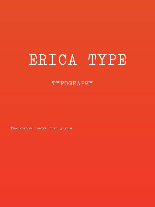 Erica Type Poster