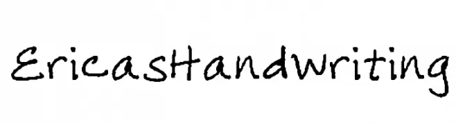 EricasHandwriting  नि: शुल्क फ़ॉन्ट्स डाउनलोड