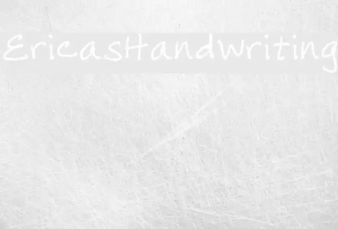 EricasHandwriting Font examples