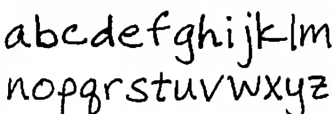 EricasHandwriting Caratteri MINUSCOLO
