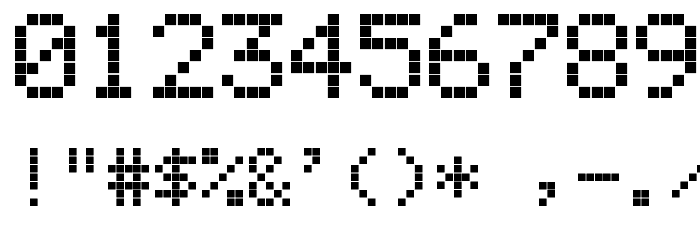Ericsson GA628 Font OTHER CHARS