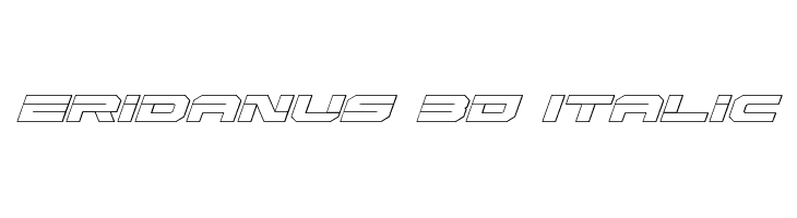 Eridanus 3D Italic  免费字体下载