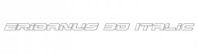 Eridanus 3D Italic  Free Fonts Download