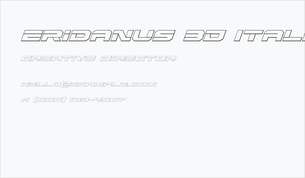 Eridanus 3D Italic Business Card