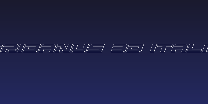 Eridanus 3D Italic Social Header