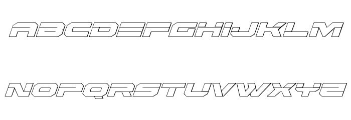 Eridanus 3D Italic Font LOWERCASE
