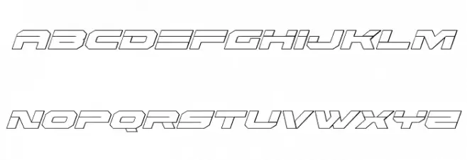 Eridanus 3D Italic Font Litere mici