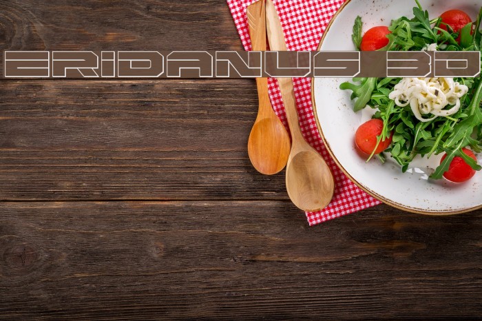 Eridanus 3D Font examples