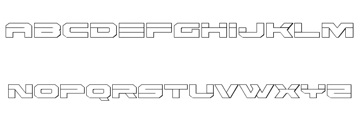 Eridanus 3D Font LOWERCASE