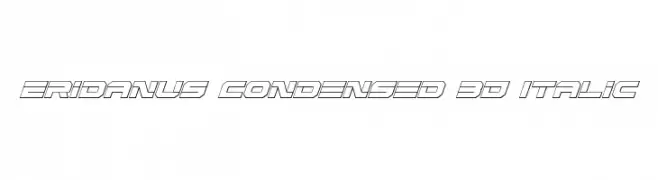 Eridanus Condensed 3D Italic  Fuentes Gratis Descargar