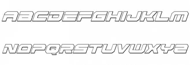 Eridanus Condensed 3D Italic Polices MAJUSCULES