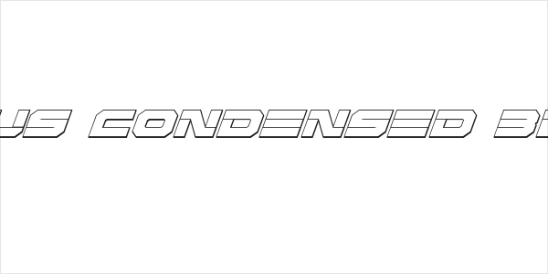 Eridanus Condensed 3D Italic Logo