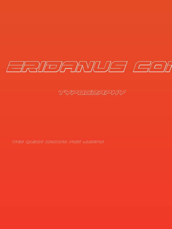 Eridanus Condensed 3D Italic Poster