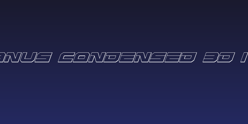 Eridanus Condensed 3D Italic Social Header