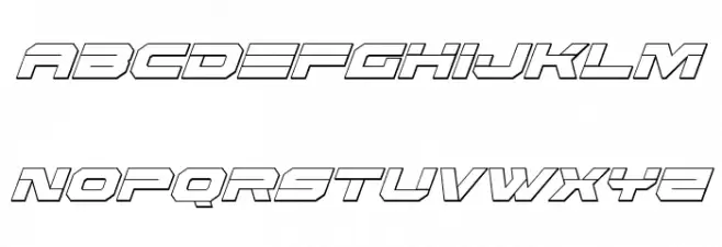 Eridanus Condensed 3D Italic フォント 小文字