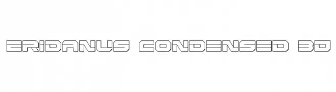 Eridanus Condensed 3D  Fuentes Gratis Descargar