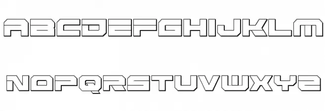 Eridanus Condensed 3D Schriftart Groß