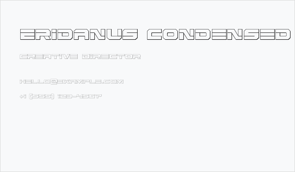 Eridanus Condensed 3D Business Card