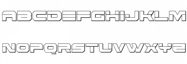 Eridanus Condensed 3D フォント 小文字
