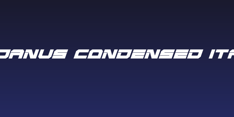 Eridanus Condensed Italic Social Header