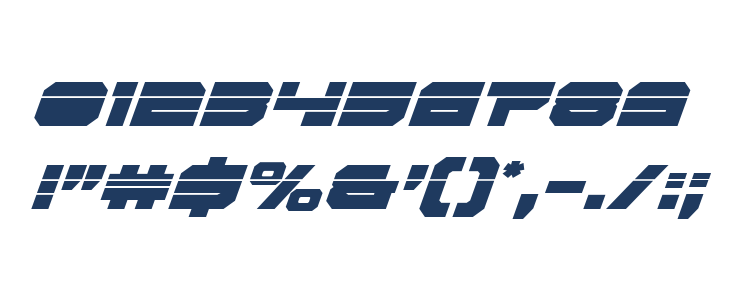 Eridanus Condensed Laser Italic Other Characters