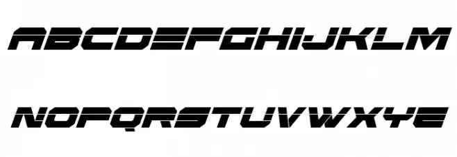 Eridanus Condensed Laser Italic Font Litere mici