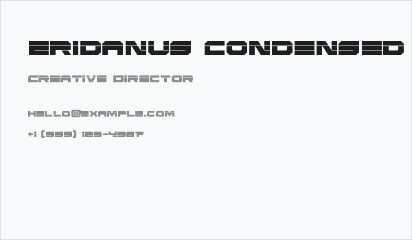 Eridanus Condensed Laser Business Card