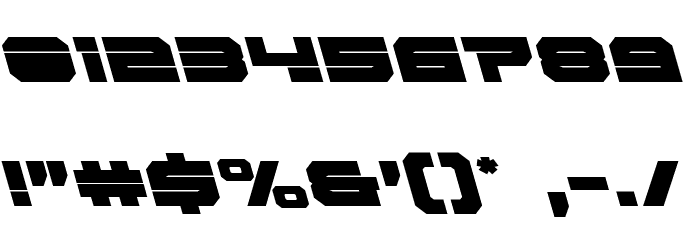 Eridanus Condensed Leftalic Font OTHER CHARS