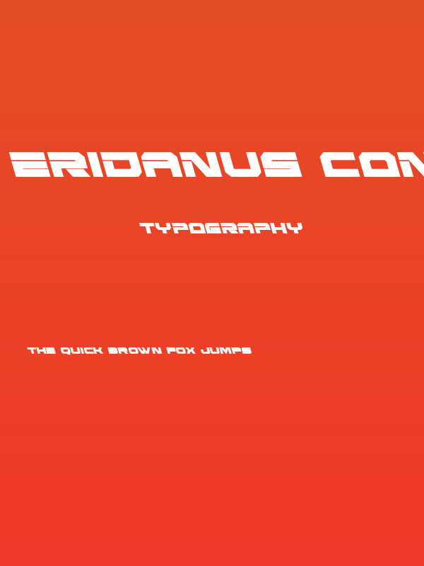 Eridanus Condensed Leftalic Poster