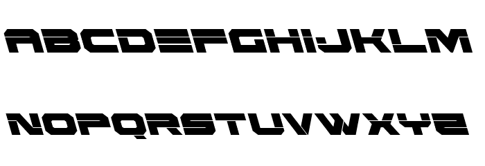 Eridanus Condensed Leftalic Font LOWERCASE