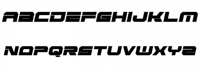 Eridanus Condensed Semi-Italic फ़ॉन्ट अपरकेस
