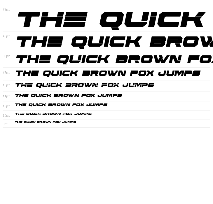 Eridanus Condensed Semi-Italic Waterfall