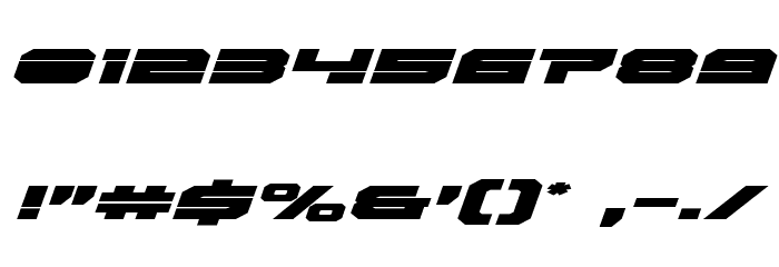 Eridanus Expanded Italic Font OTHER CHARS
