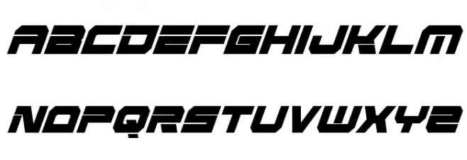 Eridanus Extra-Condensed Italic Caratteri MAIUSCOLE