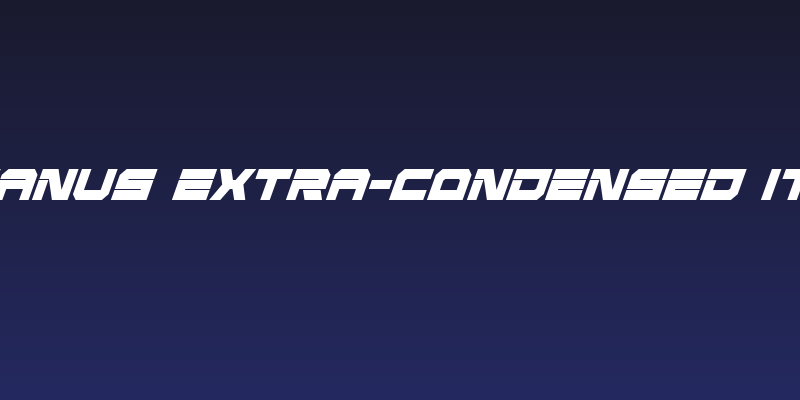Eridanus Extra-Condensed Italic Social Header