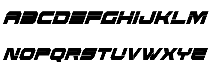 Eridanus Extra-Condensed Italic Font LOWERCASE