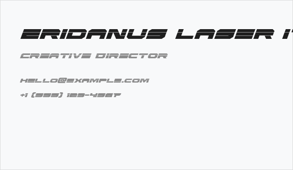 Eridanus Laser Italic Business Card