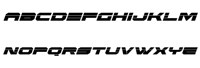 Eridanus Laser Italic Font LOWERCASE